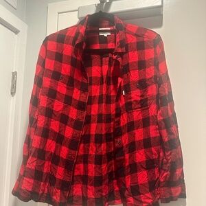 Levi boyfriend plaid shirt